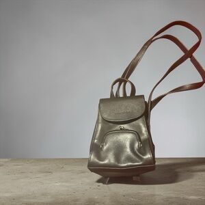 Vintage Brown Mini Backpack with coin pocket